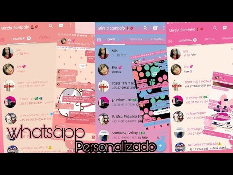 whatsapp Personalizado / Como deixar rosa, azul .. I Mirela Sampaio