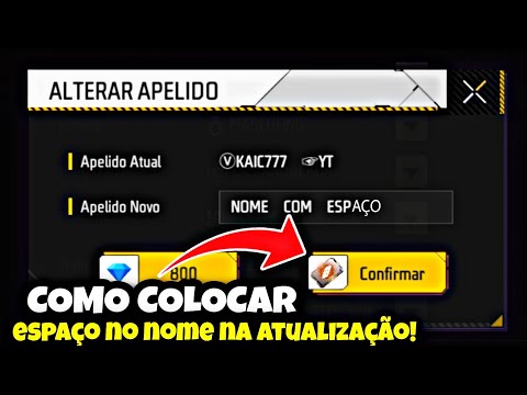 COMO COLOCAR ESPAÇO INVISÍVEL NO NICK NOME DO FREE FIRE ATUALIZADO 2023 !! COMO DAR ESPAÇO NO NICK