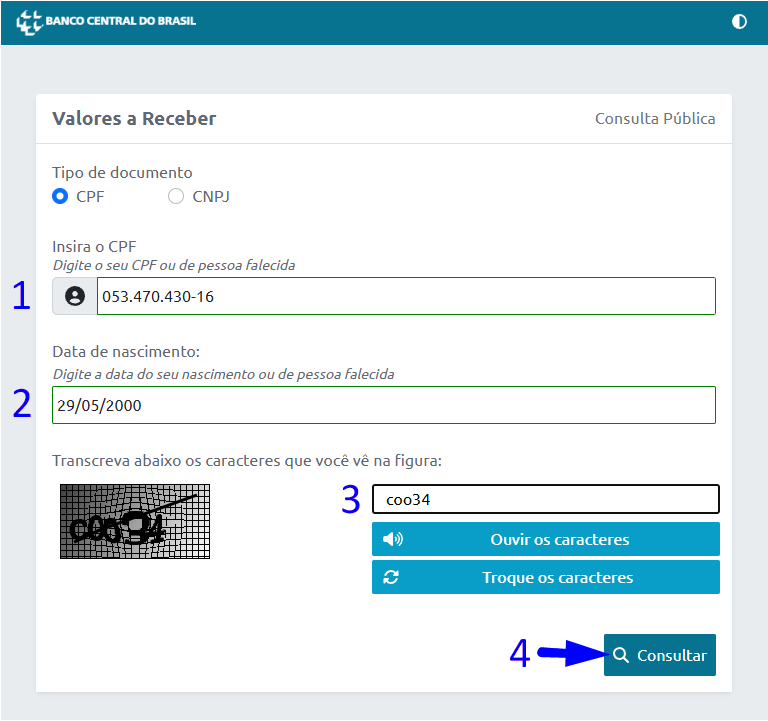Dinheiro esquecido 2026